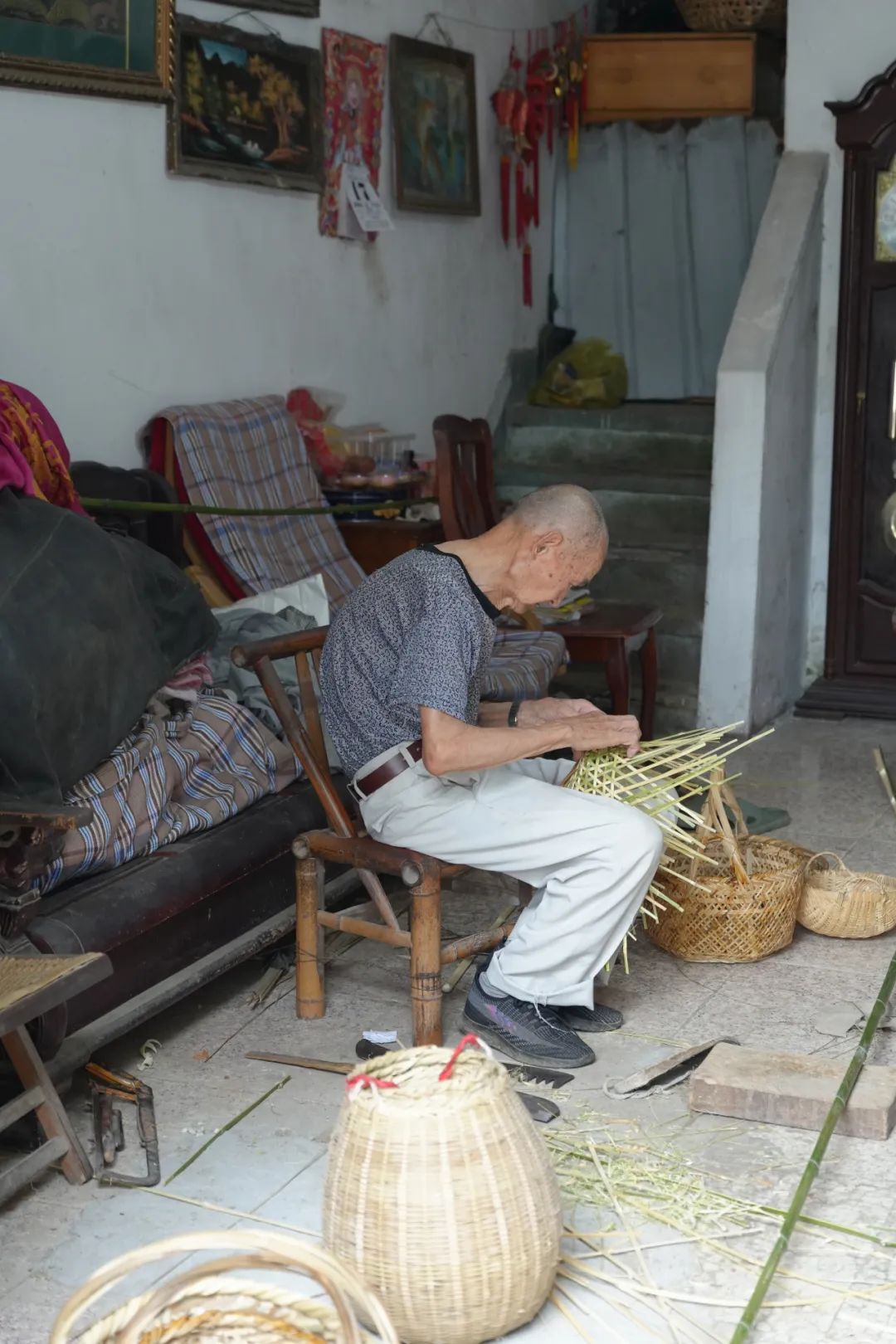 沉默的竹编：89岁聋哑老人张根海的指间山河